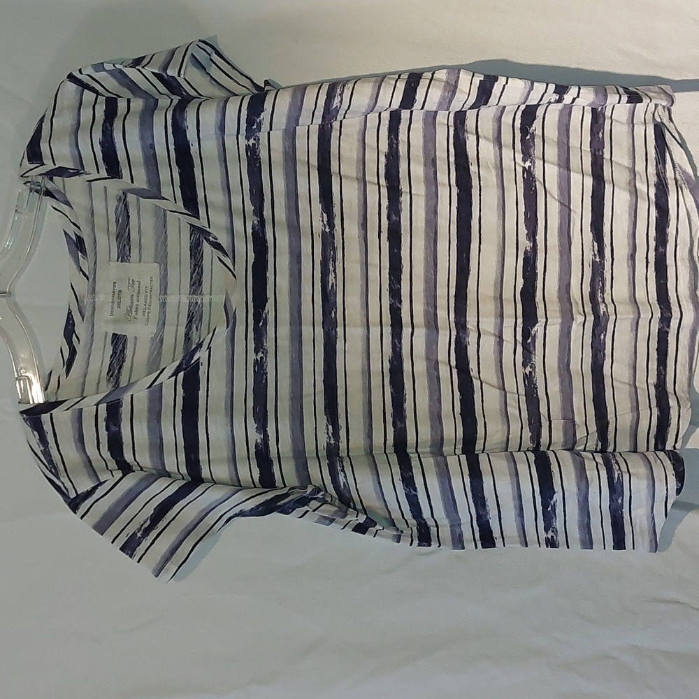 Women's Plus Size Striped Shirt - Denver Hayes size 2X